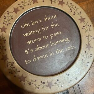 Decorative Plate with Inspirational Quote